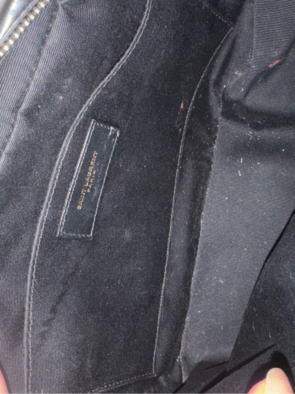 Saint Laurent Black Quilted Velvet Crossbody with Gold YSL Hardware - Picture 3 of 4